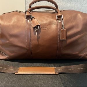 Leather coach duffel bag